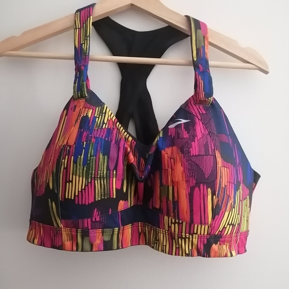 Brooks Juno Velcro Strap Adjustable High Support Sports Bra Plus Size 40D - Picture 3 of 16